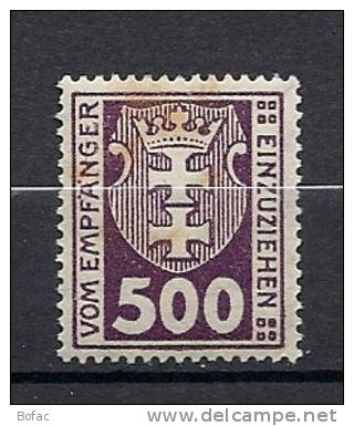 T 13  **  "Armoirie Ecusson Timbre Taxe"   *DANTZIG*     (Allemagne) - Taxe