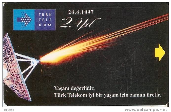 TARJETA DE TURQUIA DE UNA ANTENA PARA SATELITE 60 UNITS - Astronomie