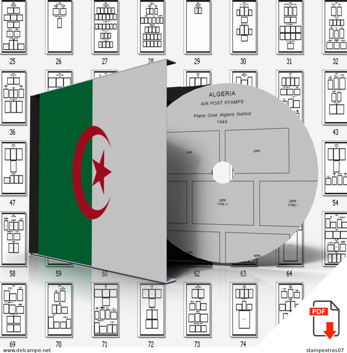 ALGERIA STAMP ALBUM PAGES 1924-2011 (165 Pages) - Englisch