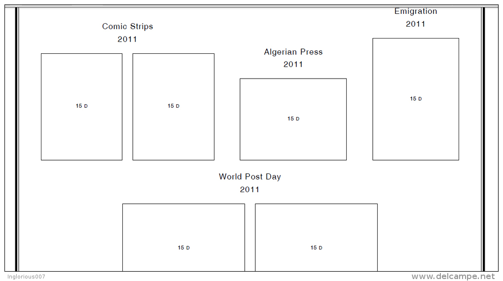 ALGERIA STAMP ALBUM PAGES 1924-2011 (165 pages)