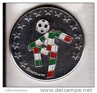 Medaglia - Italia 90 - Mascotte - Calcio - Diam. 35 Peso 15.8 Gr (51) - Other & Unclassified