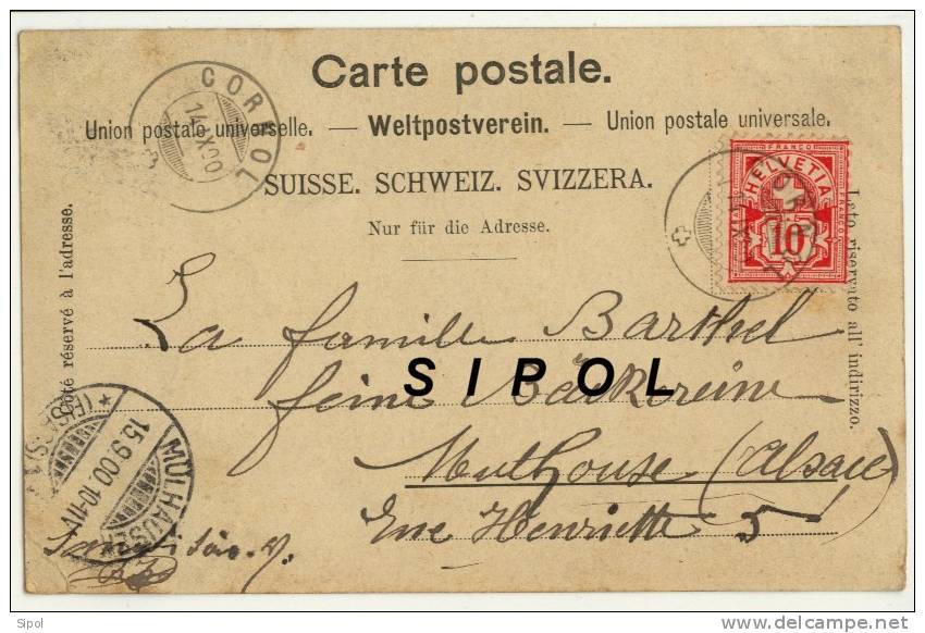 Souvenir De Cornol  Ed Straehl Boulangerie  Carte Circulé Le 15/9/1900 - Otros & Sin Clasificación