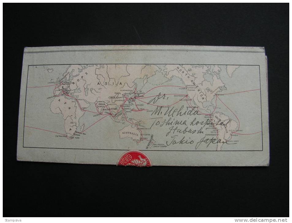 == Japan , Alter Brief   Landkarte Back Side .. - Lettres & Documents