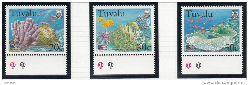 Tuvalu MNH Scott #776 To #779 Set Of 4 Coral Reef Life - Tuvalu