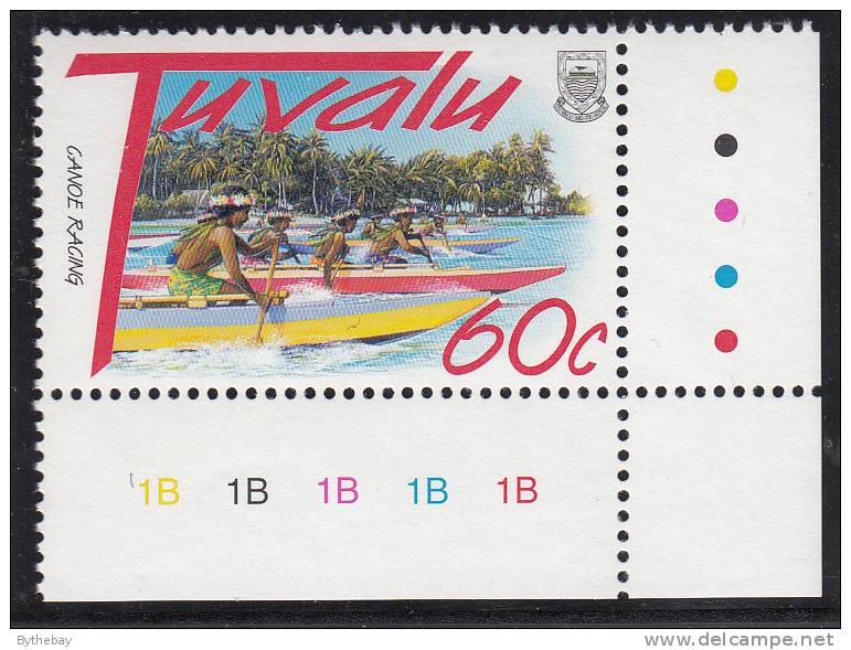 Tuvalu MNH Scott #759 60c Canoe Racing - Christmas - Tuvalu