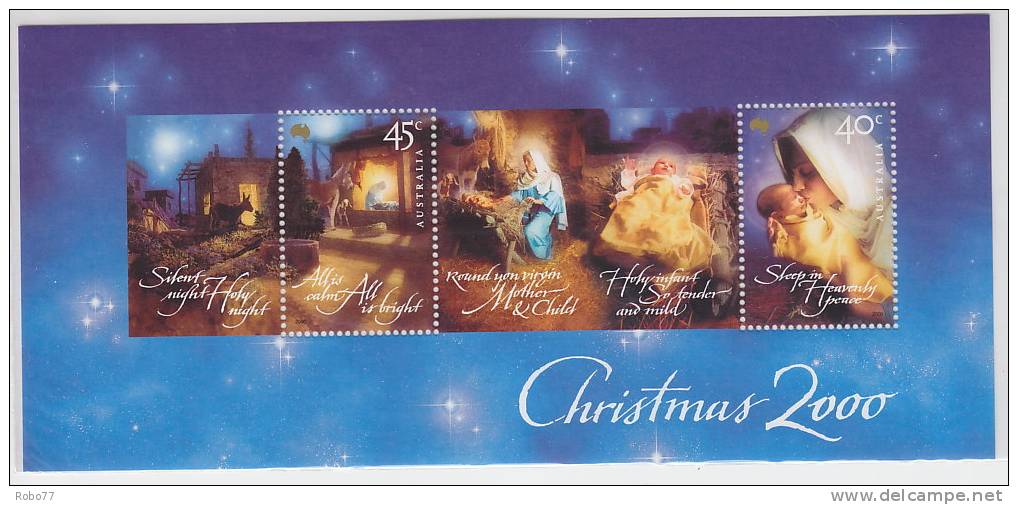 .Australia MNH ** Stamps. Souvenir Sheet. Christmas 2000. Madona, Jesus. (H12a001) - Blocks & Sheetlets