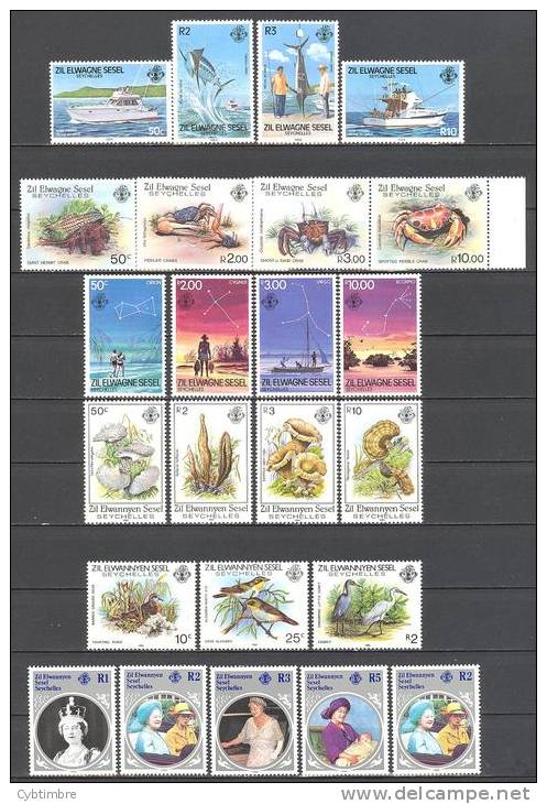 Zil Eloigne Sesel: Yvert Du N°1/119** Complet Y Compris Le Carnet 48/9**; MNH; Voir Les 6 Scans - Seychelles (1976-...)