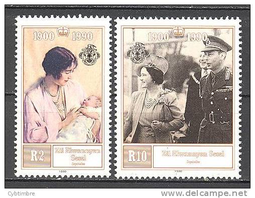 Zil Eloigne Sesel: Yvert N°198/9** ; 90° Anniversaire De La Reine Elisabeth; MNH; Voir Le Scan - Seychellen (1976-...)