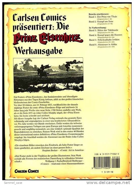 Carlsen Comics  Prinz Eisenherz  - Band 2 : Kampf Um Ilene  - 1. Auflage Werkausgabe ; 3551715025 - Prinz Eisenherz