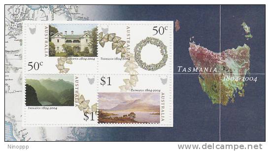 Australia 2004  Tasmania Bicentenary  Miniature Sheet MNH - Mint Stamps