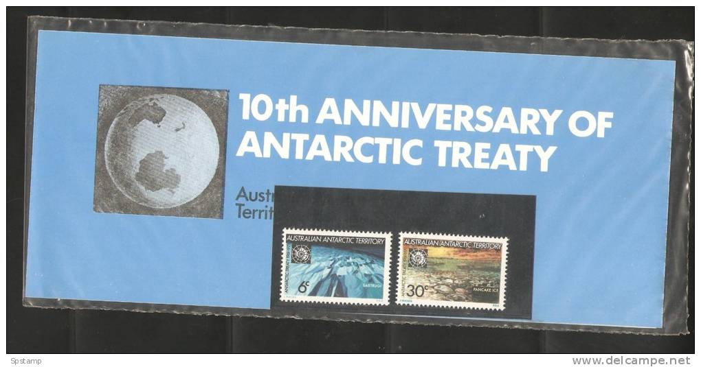 Australian Antarctic Territory 1971 Treaty Anniversay Set In Originally Sealed  Post Office Pack - Nuevos