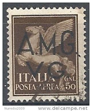 1945-47 TRIESTE AMG VG USATO POSTA AEREA 50 CENT - RR10089 - Usados