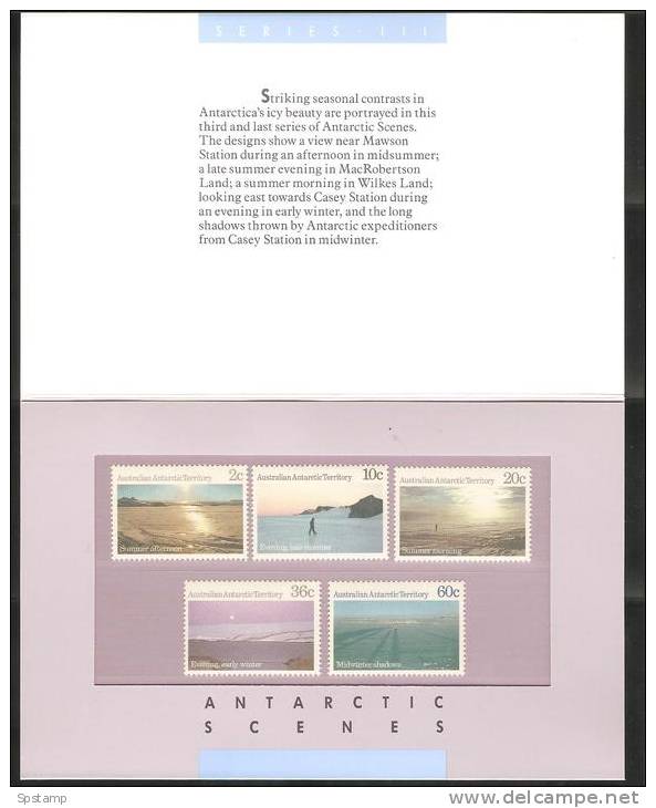 Australian Antarctic Territory 1984 Definitives Set 15 MNH In 3 Post Office Packs / Folders - Other & Unclassified