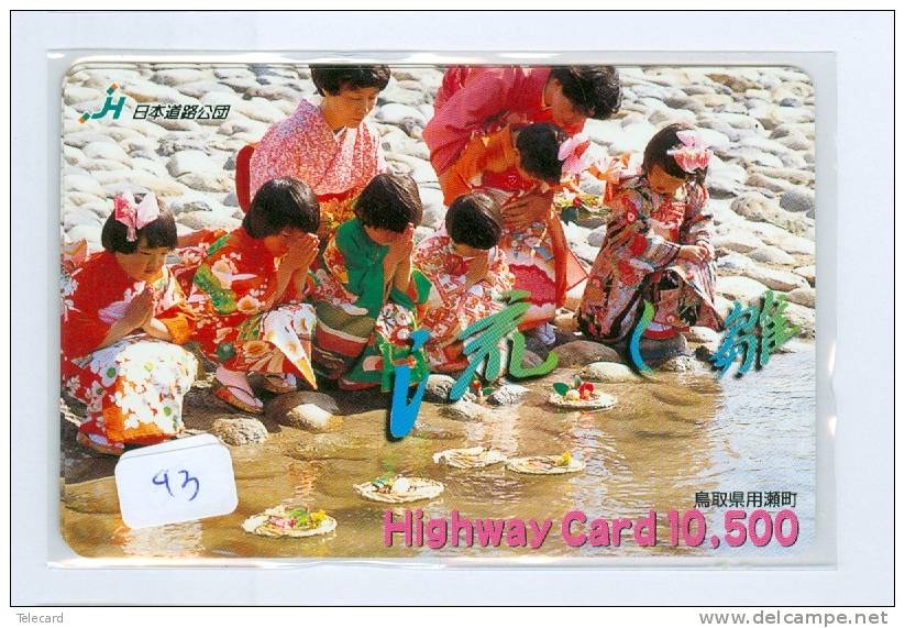 Télécarte JAPON * THAILANDE RELIEE (43) TELEFONKARTE * Phonecard Japan * THAILAND RELATED * Loi Krathong * - Advertising
