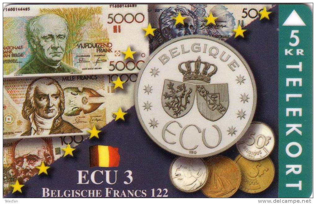 DANEMARK DANMARK PRIVEE ECU BELGIQUE COINS PIECES MONNAIE BILLETS BANQUE BANK NOTES  NEUVE MINT 1500 EX - Timbres & Monnaies