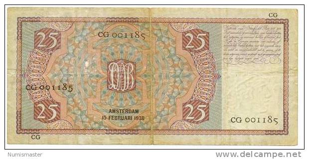 NETHERLANDS 25 GULDEN 15.2.1938. - 25 Gulden