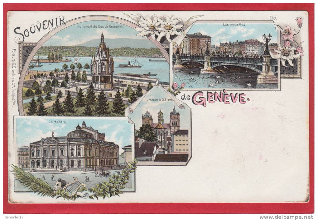 GENÈVE, LITHO 1897 / 1905 - Genève