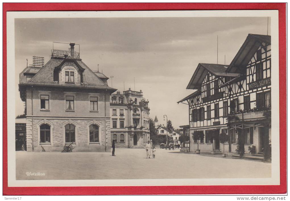 WETZIKON TEILANSICHT MIT HOTEL SCHWEIZERHOF - Wetzikon