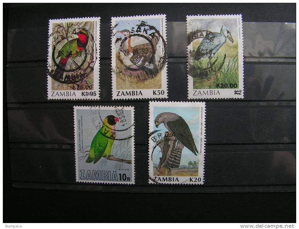 == Zambia, Lot  Birds.. - Zambia (1965-...)