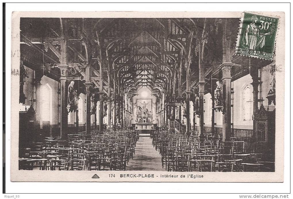 174 - BERCK-PLAGE. Intérieur De L´Eglise - Berck