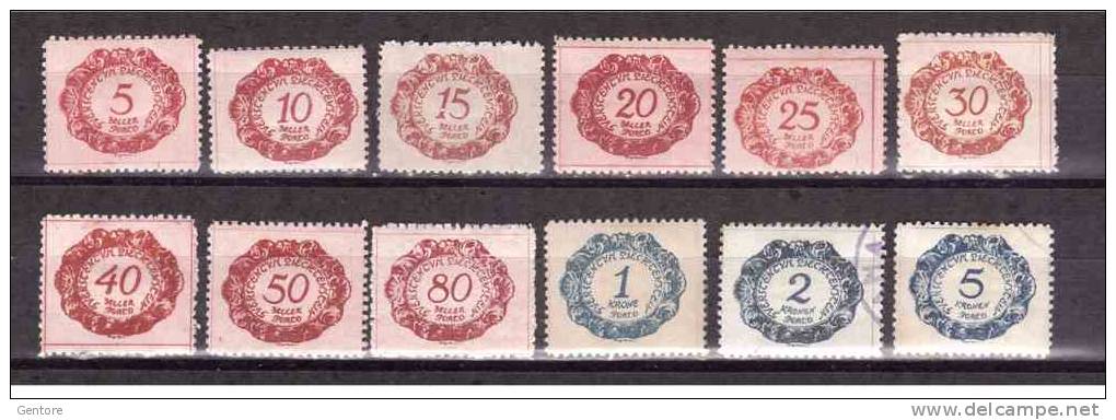 LIECHTENSTEIN 1920 Postage Due (2K Fine Used) Cpl Set Unificato Cat. N° 1/12   Mint  Hinged * - Portomarken