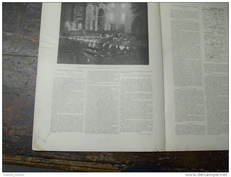 1915   Le PAPE  BENOIT XV Et La PAIX ;  La Correspondance Des Prisonniers De Guerre ; CATTARO ; La Lettre Du Front - L'Illustration