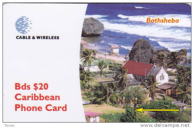 Barbados, BAR-263G, Bathsheba,  2 Scans. Bad Condition - Barbados (Barbuda)