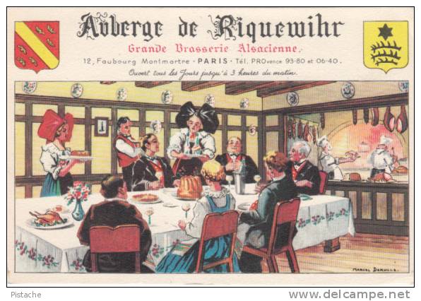 Paris 75 France - Auberge Riquewihr - Brasserie Alsace Montmartre - Gravure Desvignes - Non Circulée - Pubs, Hotels, Restaurants