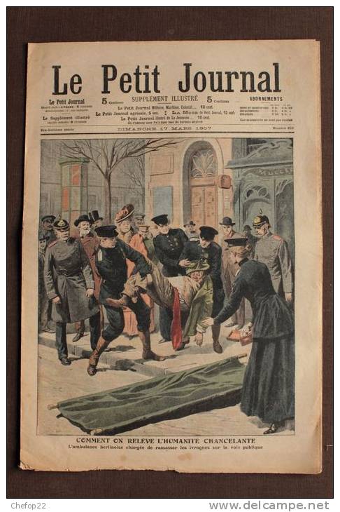 Le Petit Journal Suppl. Illustré -17 Mars 1907, N°852 Berlin, Ivrognes Sur Place Publique, Sahara Français - Autres & Non Classés