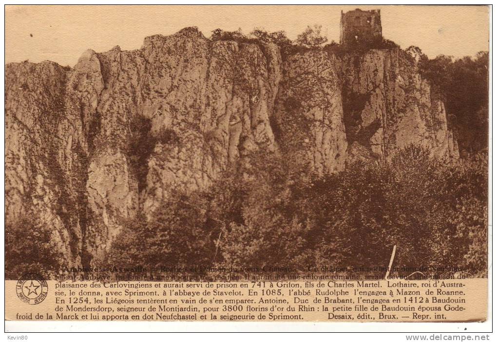 BELGIQUE Ambleve Aywaille Rochers Et Donjon Du Vieux Château - Ambleve - Amel