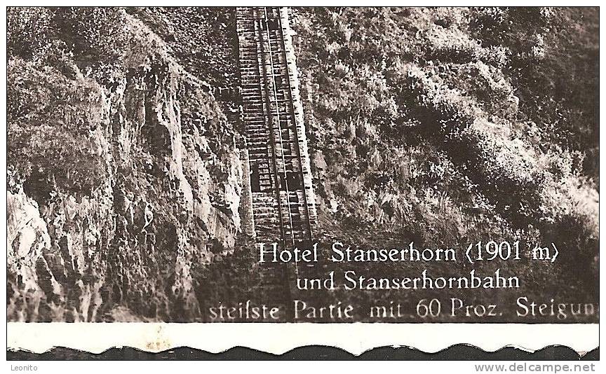 STANSERHORN Hotel Bahn Kulm Stans 1953 - Stans