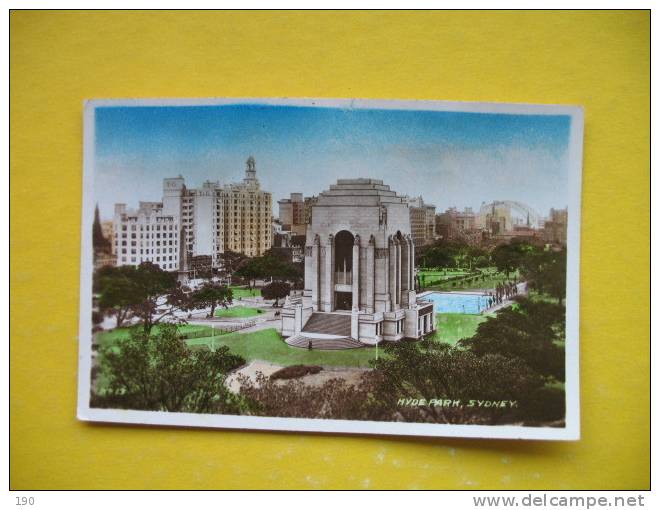 HYDE PARK,SYDNEY;ORIGINAL OLD PHOTOGRAPHY - Sydney