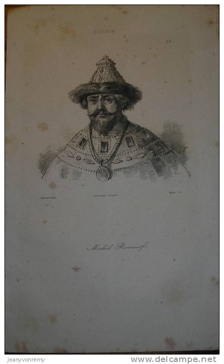 Russie - Michel Romanof  - Gravure Originale - Tirage D´époque - 1839. - Estampes & Gravures