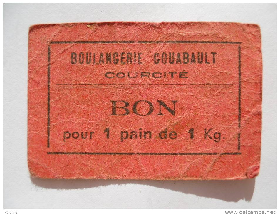 Courcité 53 Boulangerie Gouabault Bon Pour 1 Pain De 1 Kg (rouge) - Bons & Nécessité