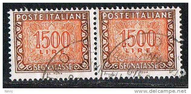 Italia Segnatasse 1984/92 "Stelle"  Coppia   £. 1.500 Usato Sicuro - Strafport