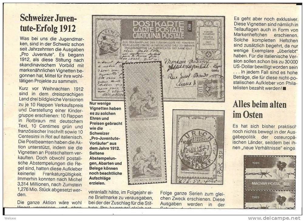 Schweiz. Juventute Vorläufer Und Ihre Zuschläge Auf Der Rölli Auktion. - Philately And Postal History