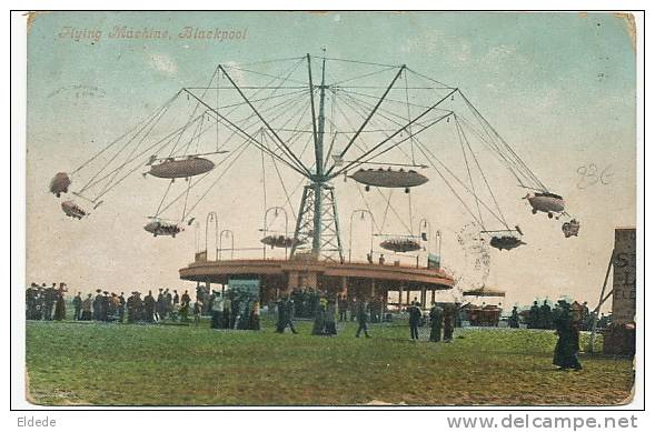 Blackpool Flying Machine, Manège De Dirigeables, Fete Foraine, Merry Go Round - Blackpool