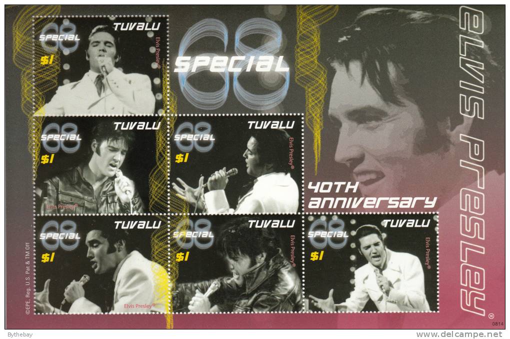 Tuvalu MNH Scott #1069 Sheet Of 6 $1 Elvis Presley 40th Anniversary Of TV Broadcast - Tuvalu