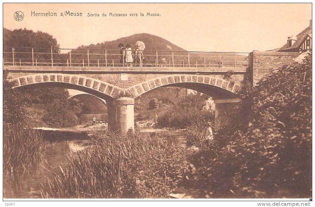 HERMETON SUR MEUSE  Sortie Du Ruisseau Vers La Meuse Belle Oblitération Ronde Hastière-Lavaux - Hastiere