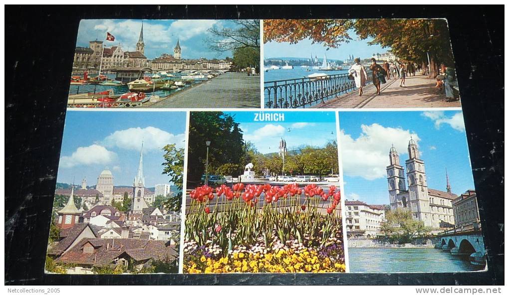 LOT DE 6 CARTES SEMI-MODERNE D'ALLEMAGNE - ZURICH / DUSSELDORF / KONSTANZ / HERRENBERG / HEIDELBERG / BERNKASEL/MOSEL - Collezioni E Lotti