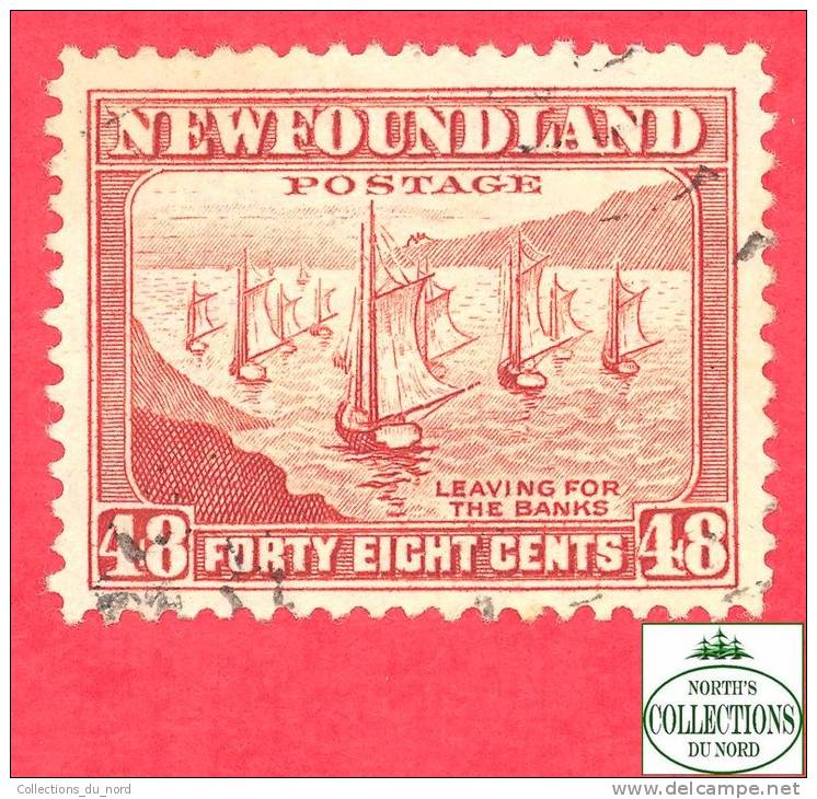 Canada  Newfoundland # 199 Scott /Unisafe - O - 48  Cents - Fishing Fleet - Dated 1932-37 / Bateau De Pêche - 1908-1947