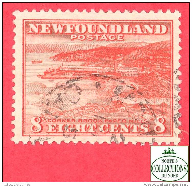 Canada  Newfoundland # 209 Scott /Unisafe - O - 8  Cents - Corner Brook Paper Mill - Dated 1932 / Moulin à Papier - 1908-1947