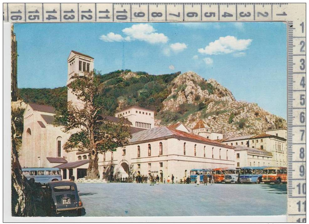 Santuario Montevergine - Avellino - Piazzale Esterno - Auto - Corriere - Bus - Fiat 600 - Avellino