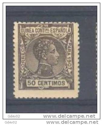 GUI51-A534-CG.Guinee.GUINEA   ESPAÑOLA .Alfonso Xlll.1907 (Ed 51**) Sin Charnela.MAGNIFICO - Ifni