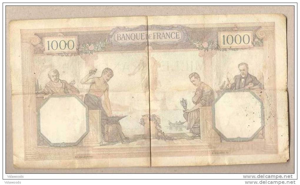 Francia - Banconota Circolata Da 1000 Franchi - 1927 - 1 000 F 1927-1940 ''Cérès Et Mercure''