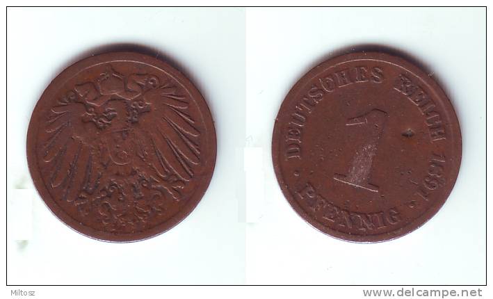Germany 1 Pfennig 1891 J - 1 Pfennig