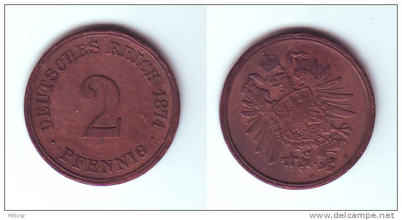 Germany 2 Pfennig 1874 G - 2 Pfennig