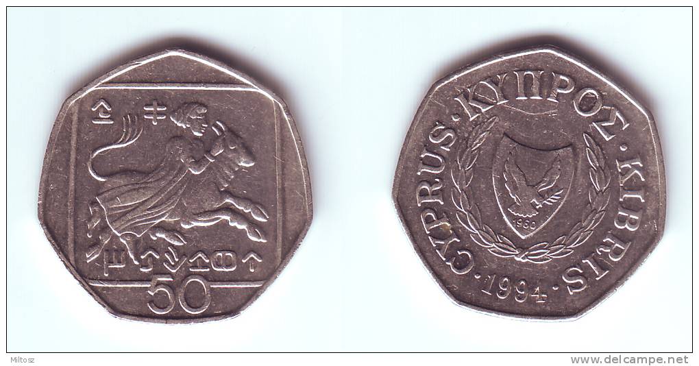 Cyprus 50 Cents 1994 - Cyprus