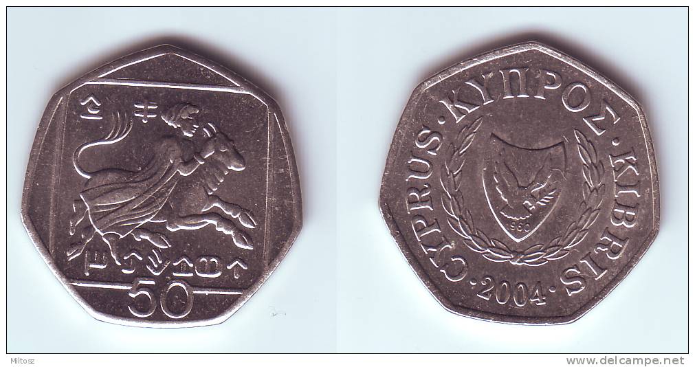 Cyprus 50 Cents 2004 - Chypre