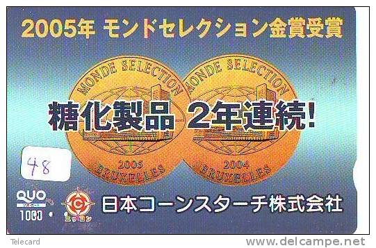 Carte Prépayée  Japon * COINS * MONNAIE * BELGIQUE RELIEE (48) TELEFONKARTE* Phonecard Japan * BELGIUM RELATED * - Francobolli & Monete